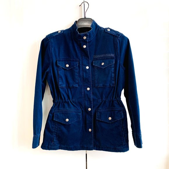 Gap Jacket Womens Distressed Blue Jean Full Zip Size XS - Picture 1 of 9